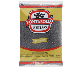 Feijão Preto Tipo 1 Pontarollo Premium Pacote 1kg
